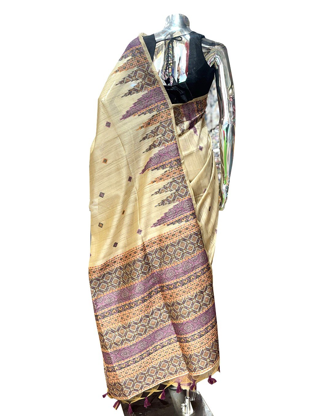 6. Raw Silk With Temple Boarder(4000) Back